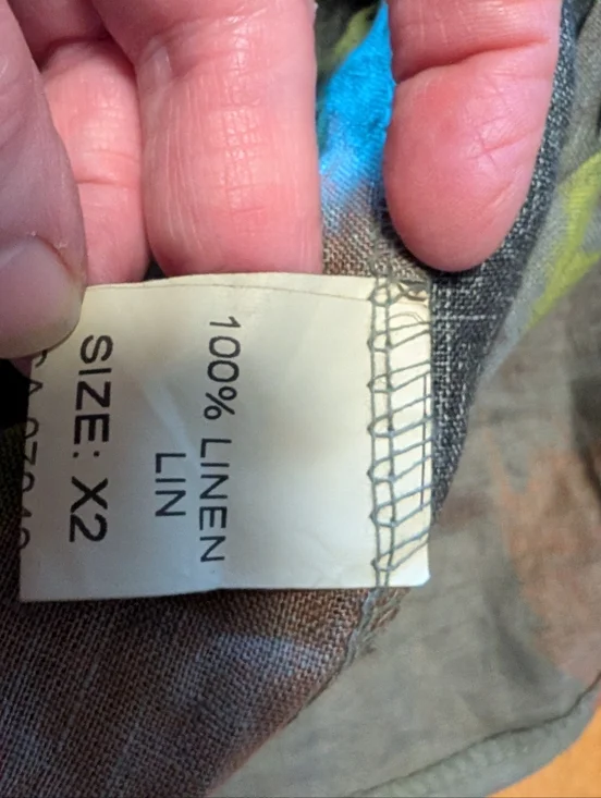 NWT 100% LINEN SUNDRESS,2X - Picture 7 of 7